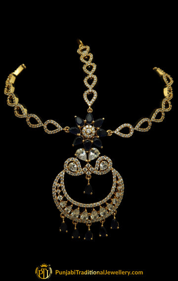 Blue Matha Patti By Punjabi Traditional Jewellery